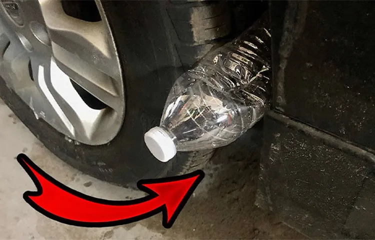 always place a bottle on your tire when traveling