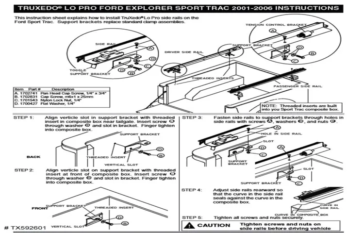 are tonneau cover installation instructions