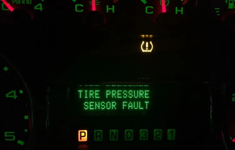 how do i get rid of tire pressure sensor fault