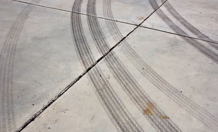 how do you get tire marks off of concrete