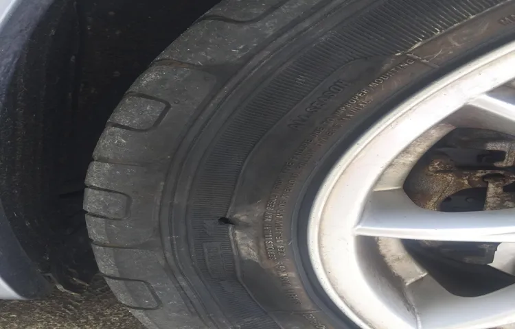 how does a slashed tire look