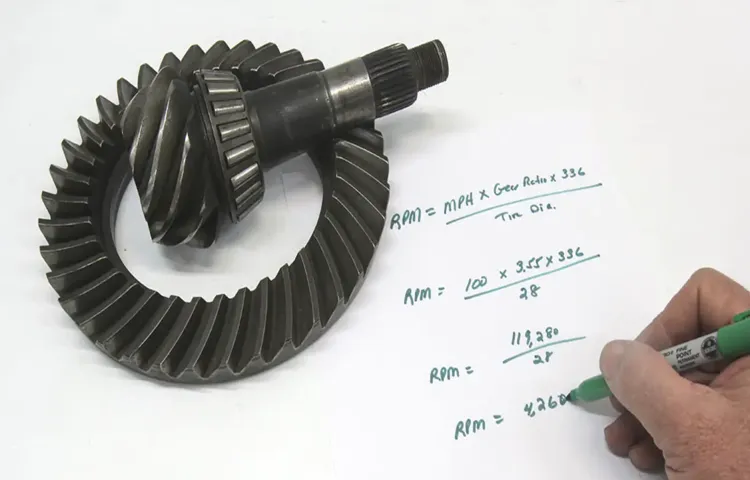 how does tire size affect gear ratio