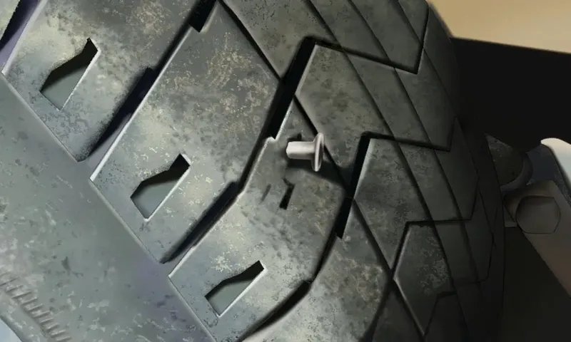 how far can you drive with nail in tire