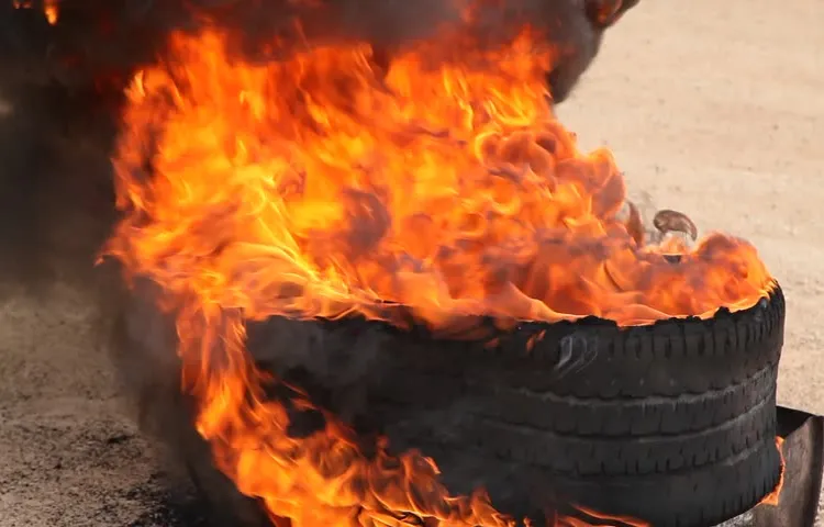 how hot does a tire burn