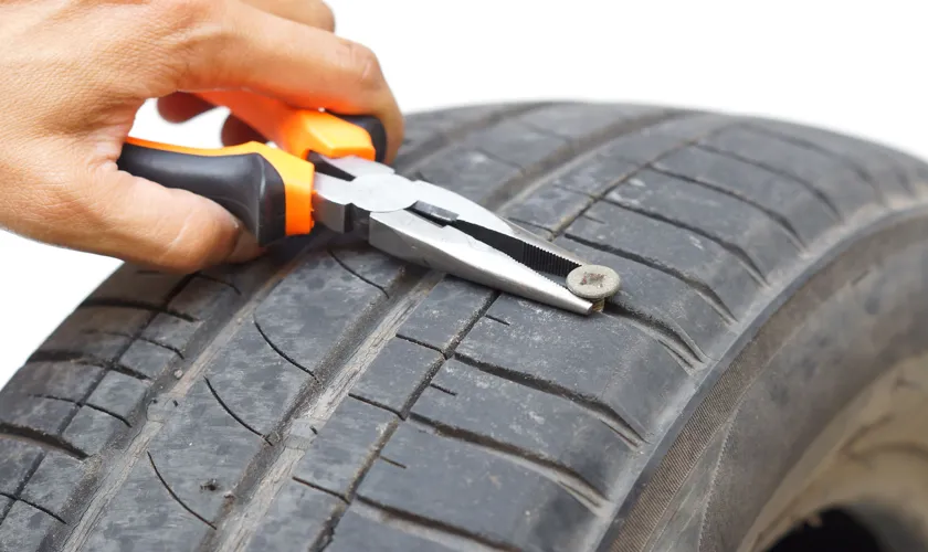 how long does a nail have to be to puncture a tire