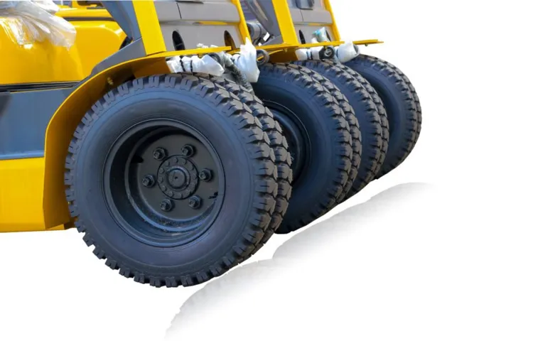 how much does a forklift tire weigh