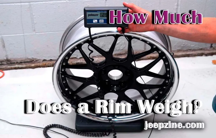 how much does a tire weigh with rim