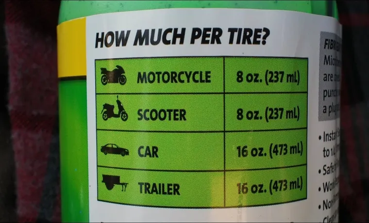 how much slime per tire