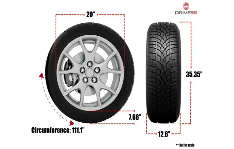 how tall is a 325-60r20 tire