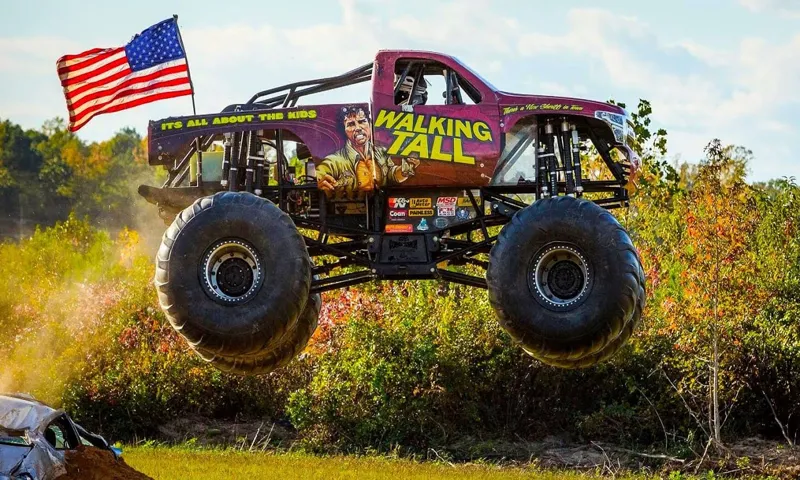 how tall is a monster truck tire