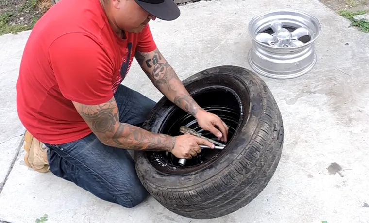 how to air up a tire that is off the rim