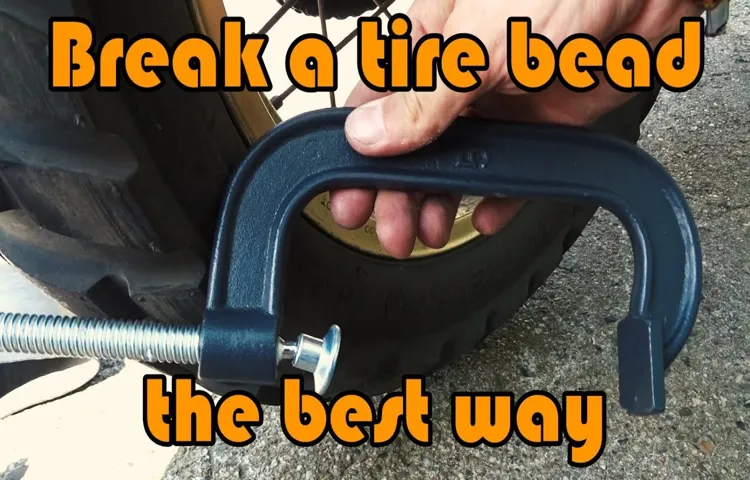 how to break a motorcycle tire bead