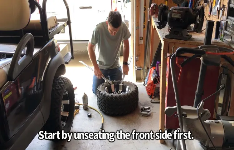 how to change a golf cart tire