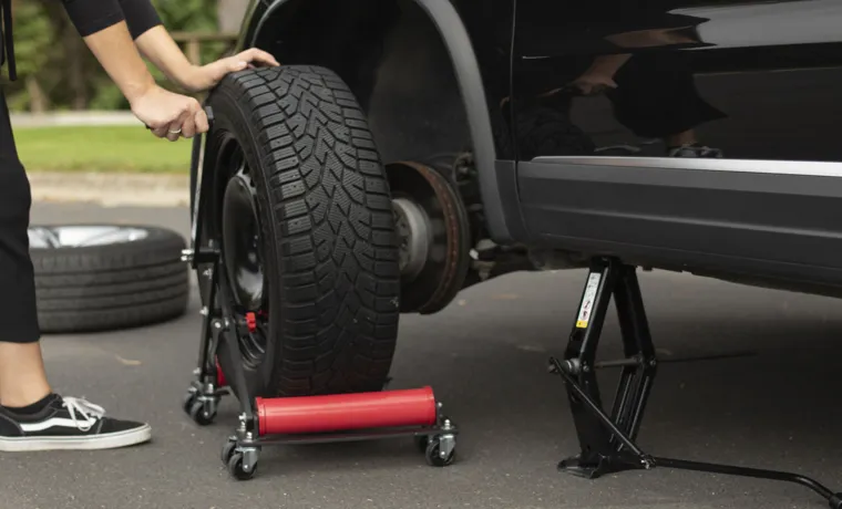 how to change a tire on a hill