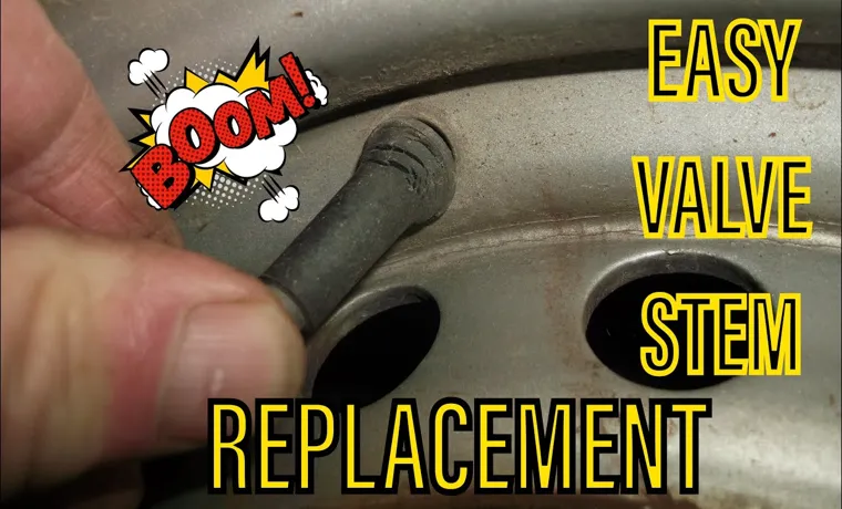 how to change a valve stem without removing the tire