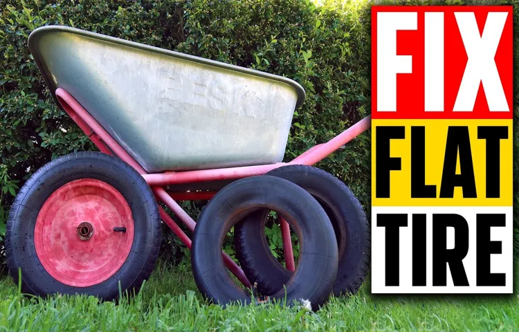 how to change wheelbarrow tire inner tube