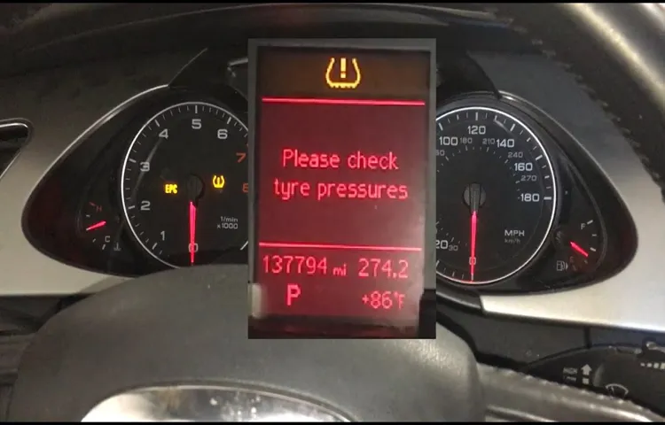 how to check audi tire pressure