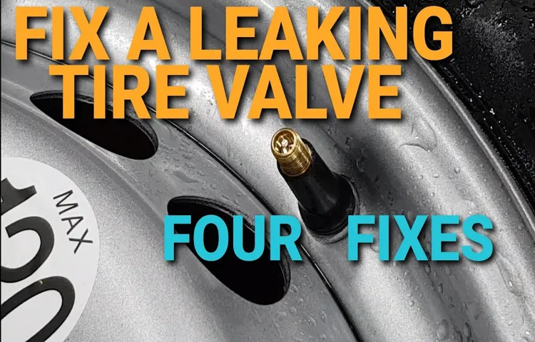 how to check if tire valve is leaking