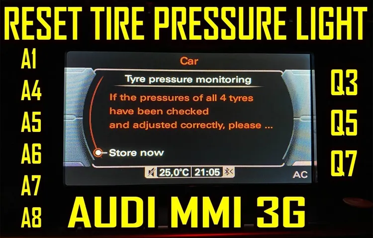 how to check tire pressure on audi q3