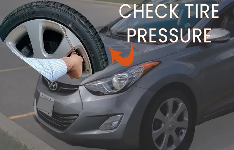 how to check tire pressure on hyundai elantra