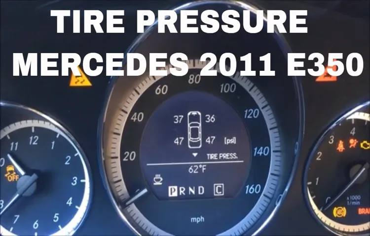 how to check tire pressure on mercedes gle 350