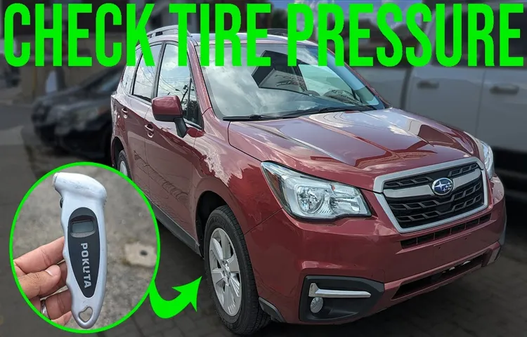 how to check tire pressure on subaru forester