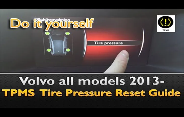 how to check tire pressure volvo xc60