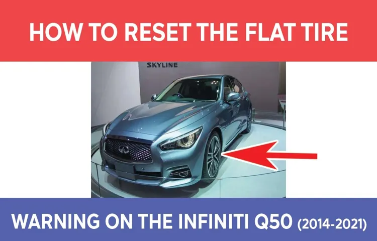 how to clear flat tire warning on infiniti q50