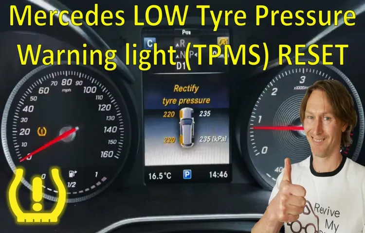 how to correct tire pressure mercedes