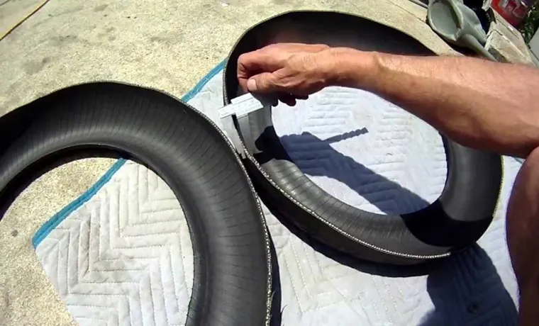 how to cut a car tire in half