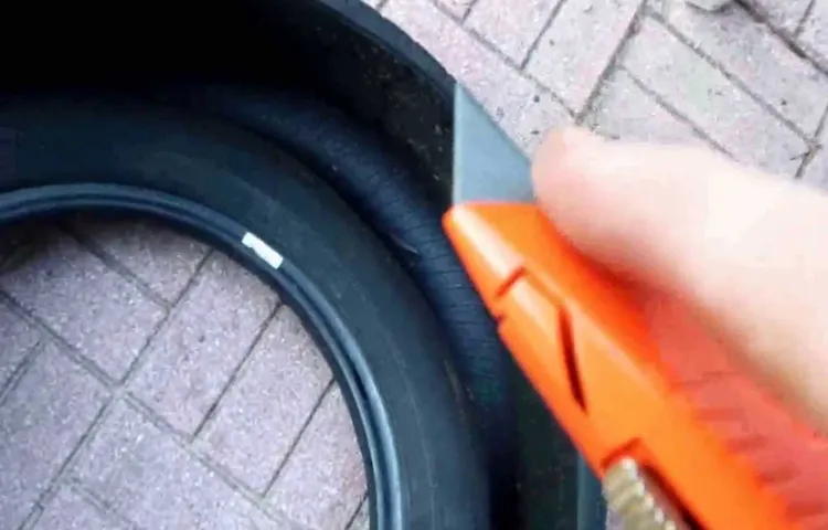 how to cut a tire