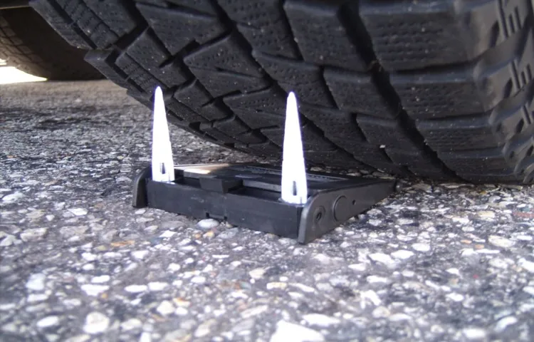 how to drive over tire spikes