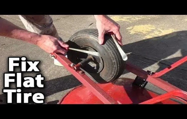 how to fix a flat wheelbarrow tire