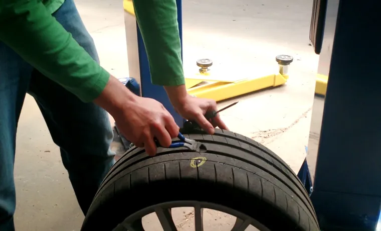 how to fix a tire with a screw in it