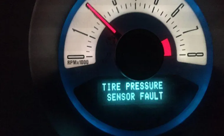 how to fix the tire pressure sensor fault