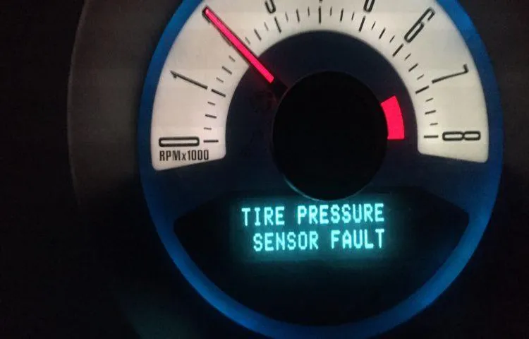 how to fix your tire pressure sensor fault