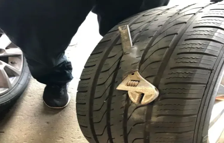 how to flat a tire with a knife