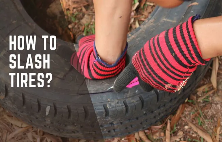 how to flatten a tire with a knife