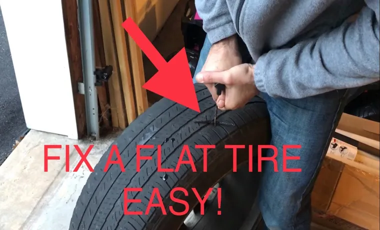 how to flatten a tire with a nail