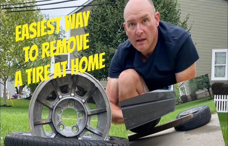 how to get tire off rim at home