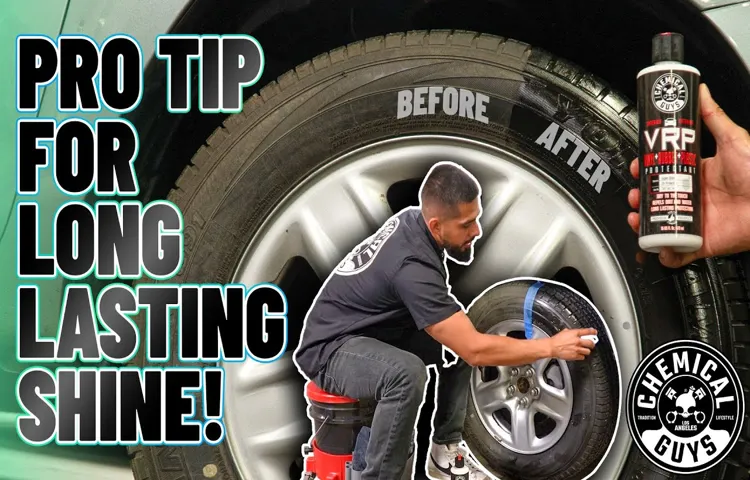 how to get tire shine off tires