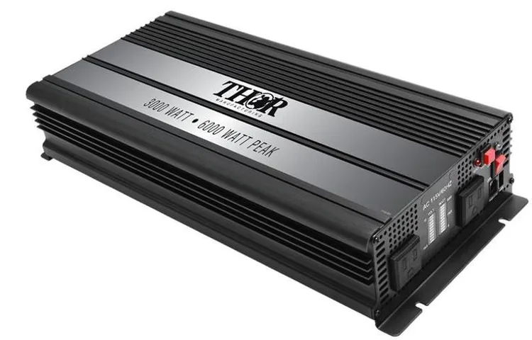 how to hook up a thor power inverter th3000