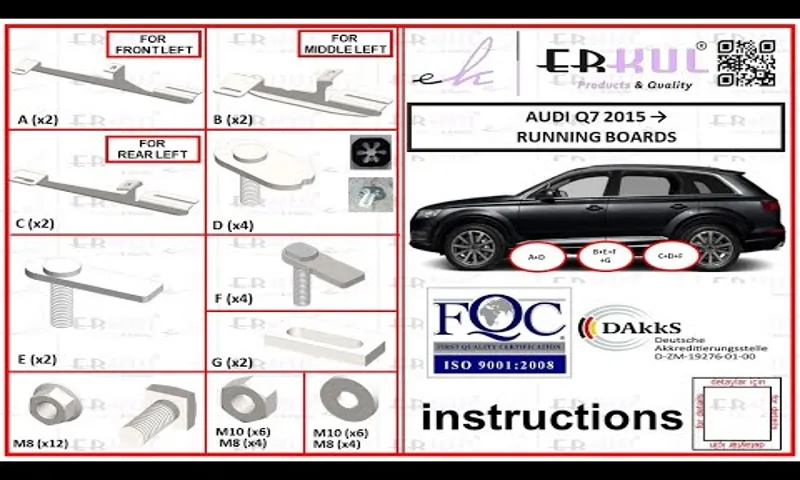 how to install running board 2012 audi q7