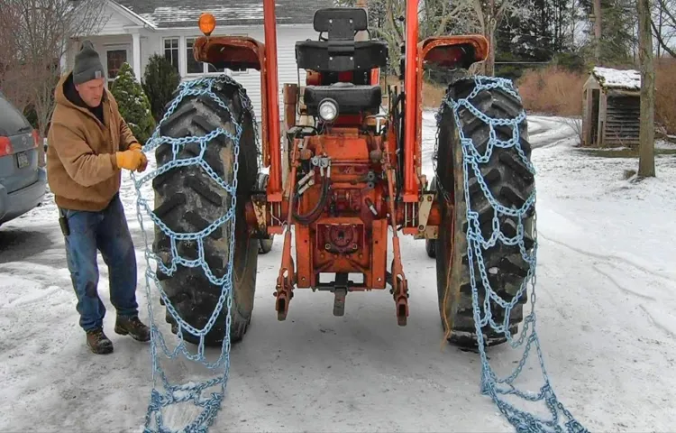 how to install tractor tire chains