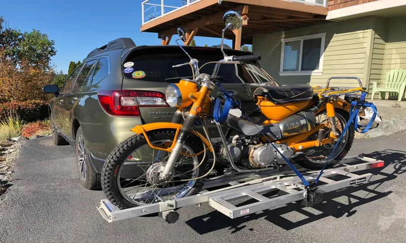 how to load harbor freight motorcycle hitch carrier