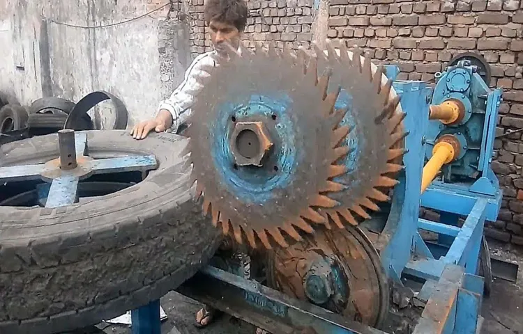 how to make a tire cutting machine