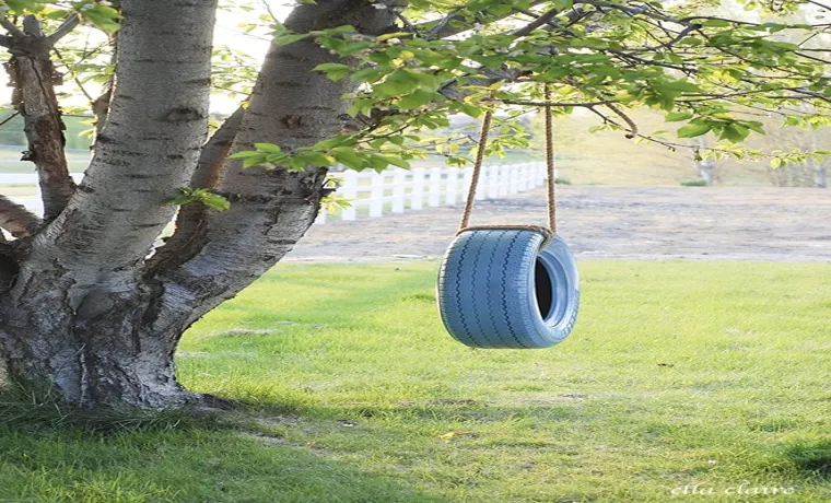 how to make a tire swing without a tree