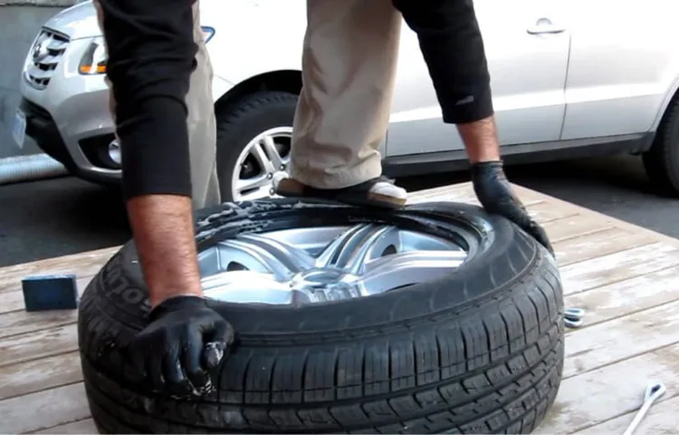 how to pop a tire back on the rim