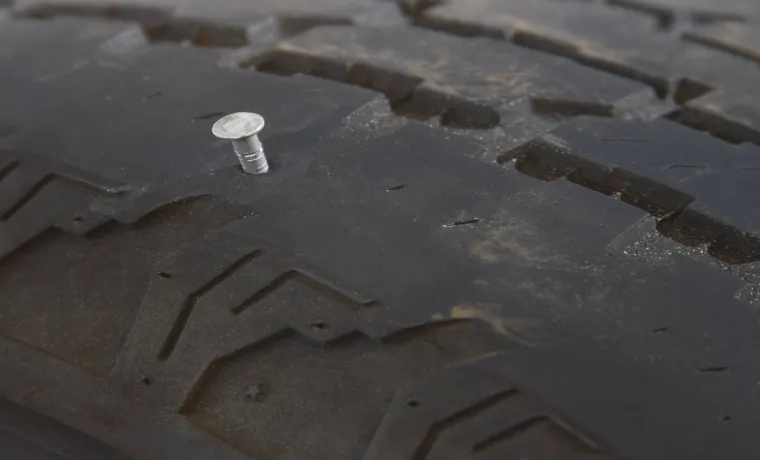 how to pop a tire with a nail