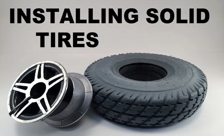 how to put a solid rubber tire on a rim